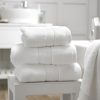white bath towel